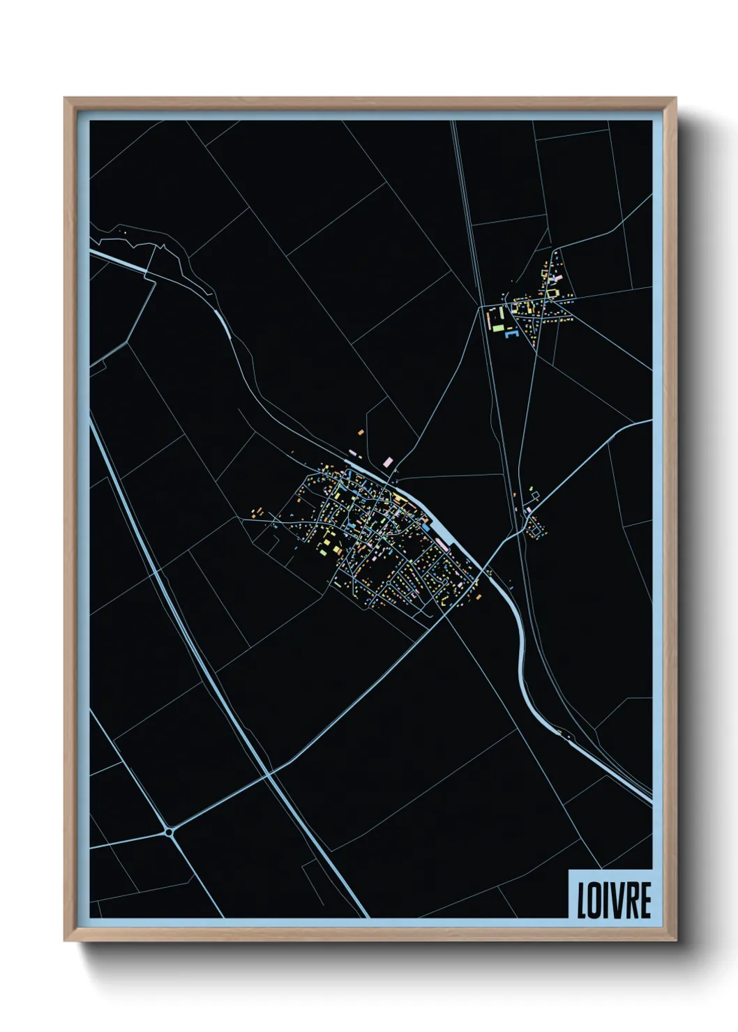 Une affiche de carte sur Loivre