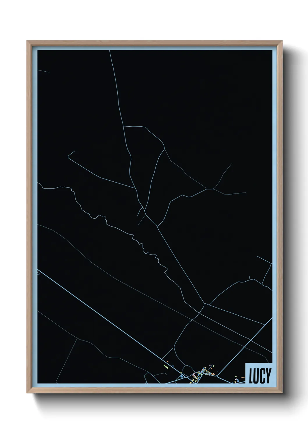 Une affiche de carte sur Lucy