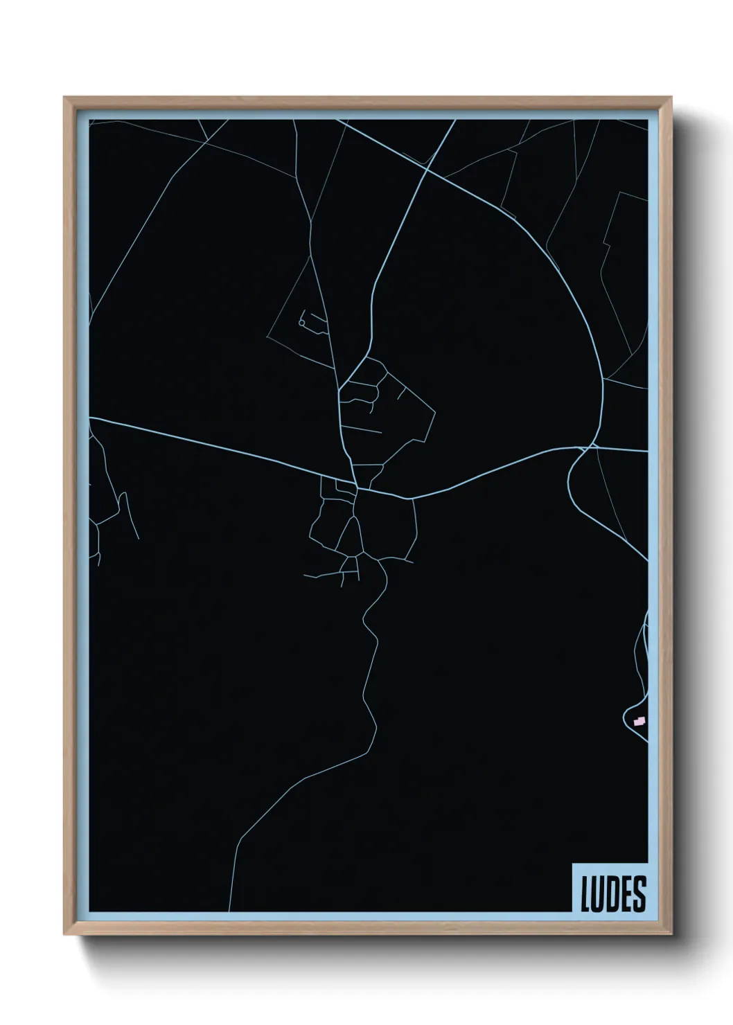 Une affiche de carte sur Ludes