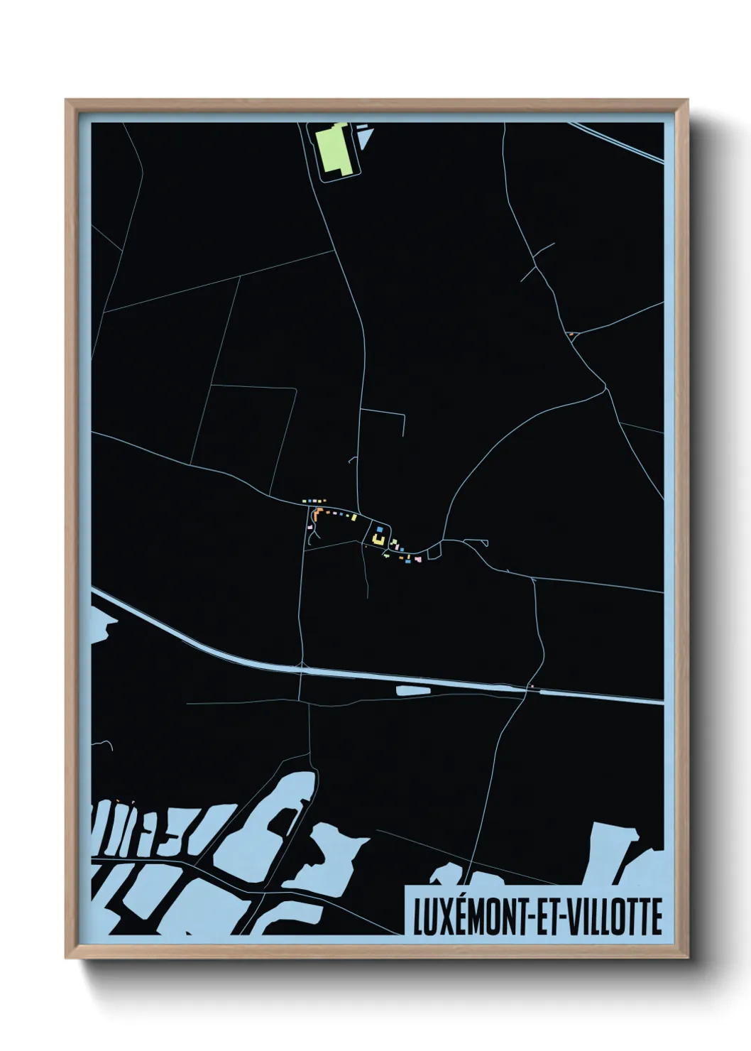 Une affiche de carte sur Luxémont-et-Villotte