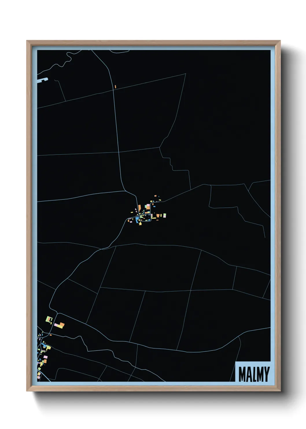 Une affiche de carte sur Malmy