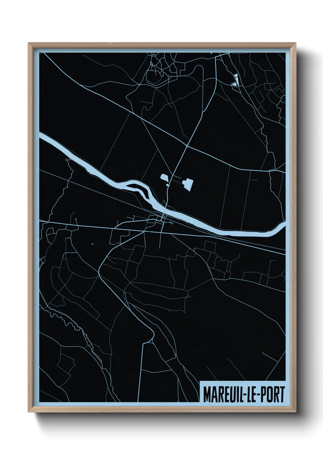 Un poster carteMareuil-le-Port