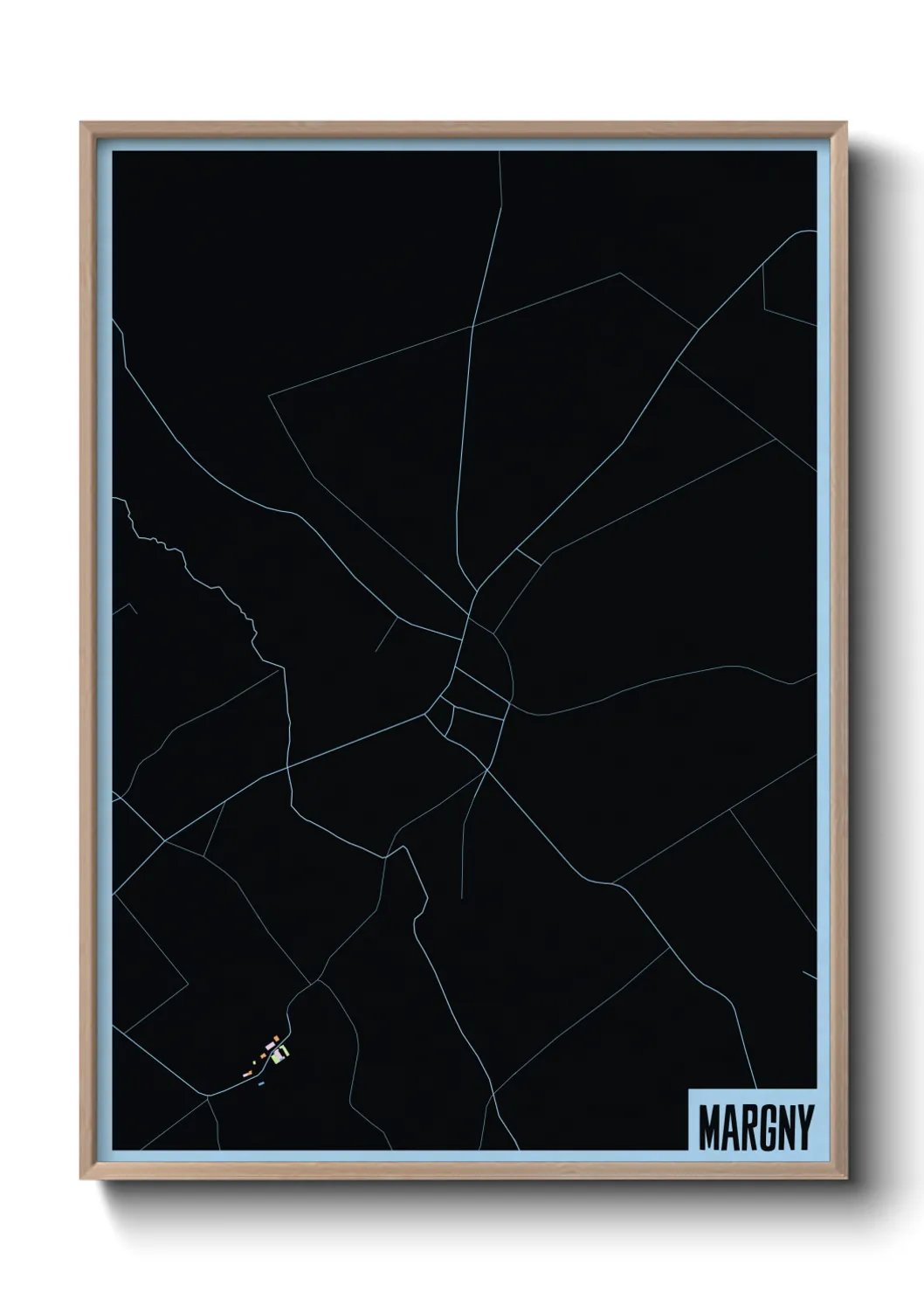 Une affiche de carte sur Margny