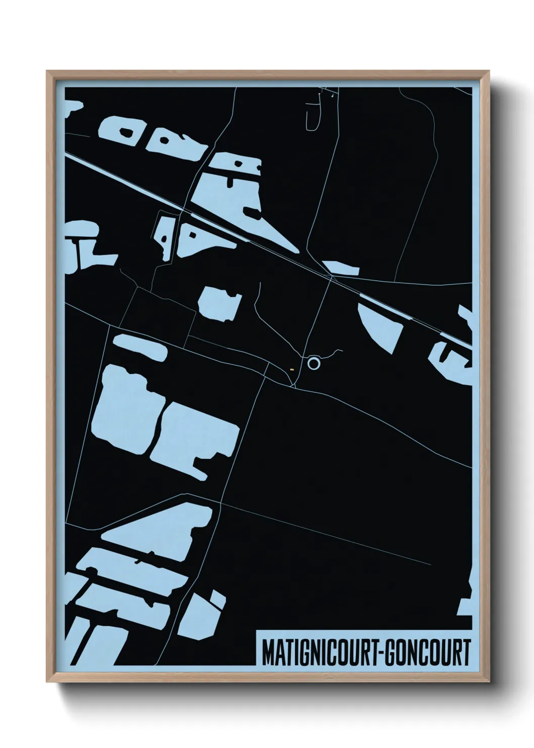 Une affiche de carte sur Matignicourt-Goncourt