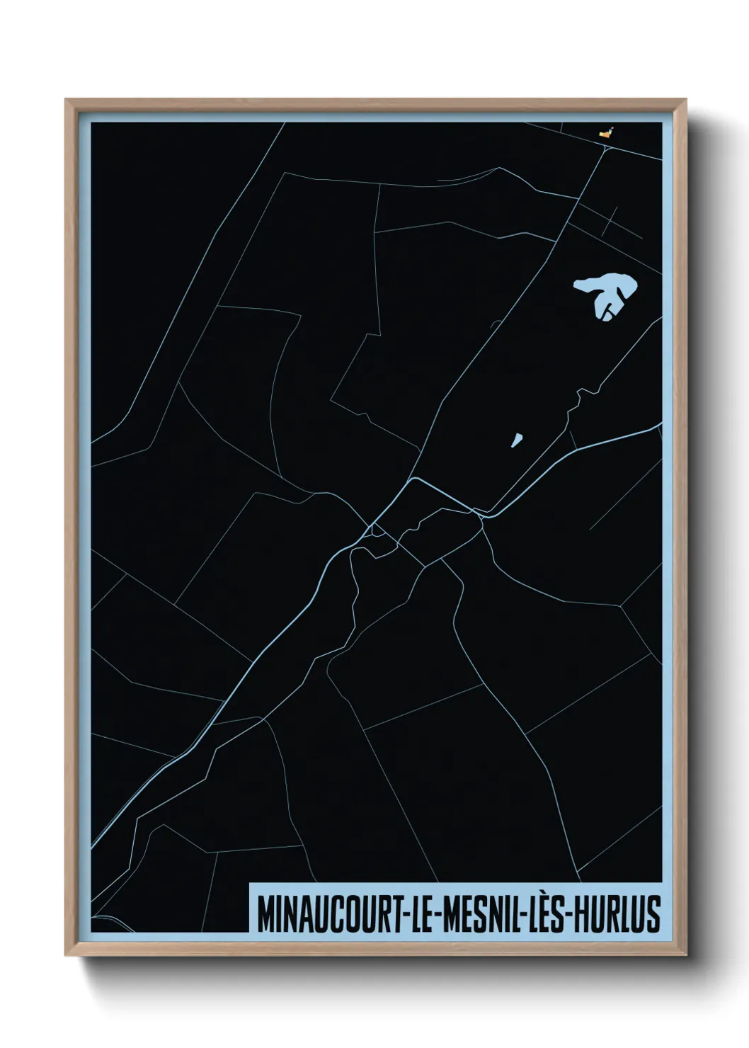 Une affiche de carte sur Minaucourt-le-Mesnil-lès-Hurlus