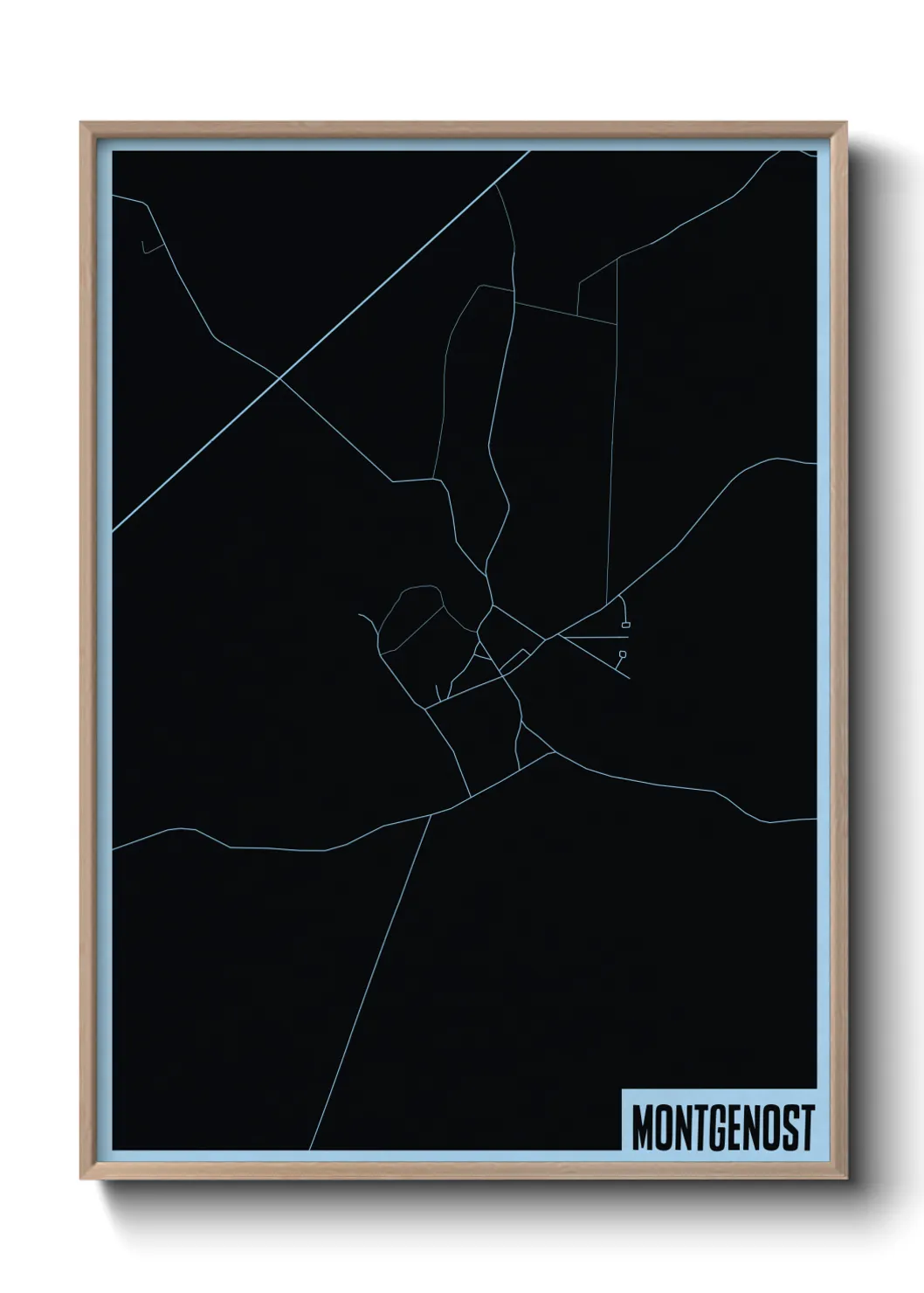 Une affiche de carte sur Montgenost