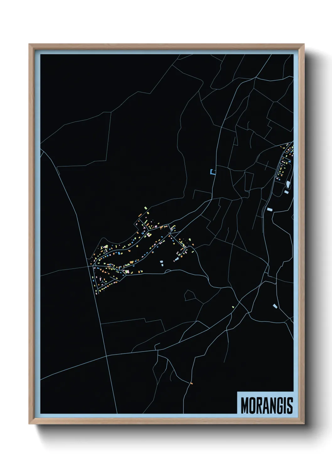 Une affiche de carte sur Morangis