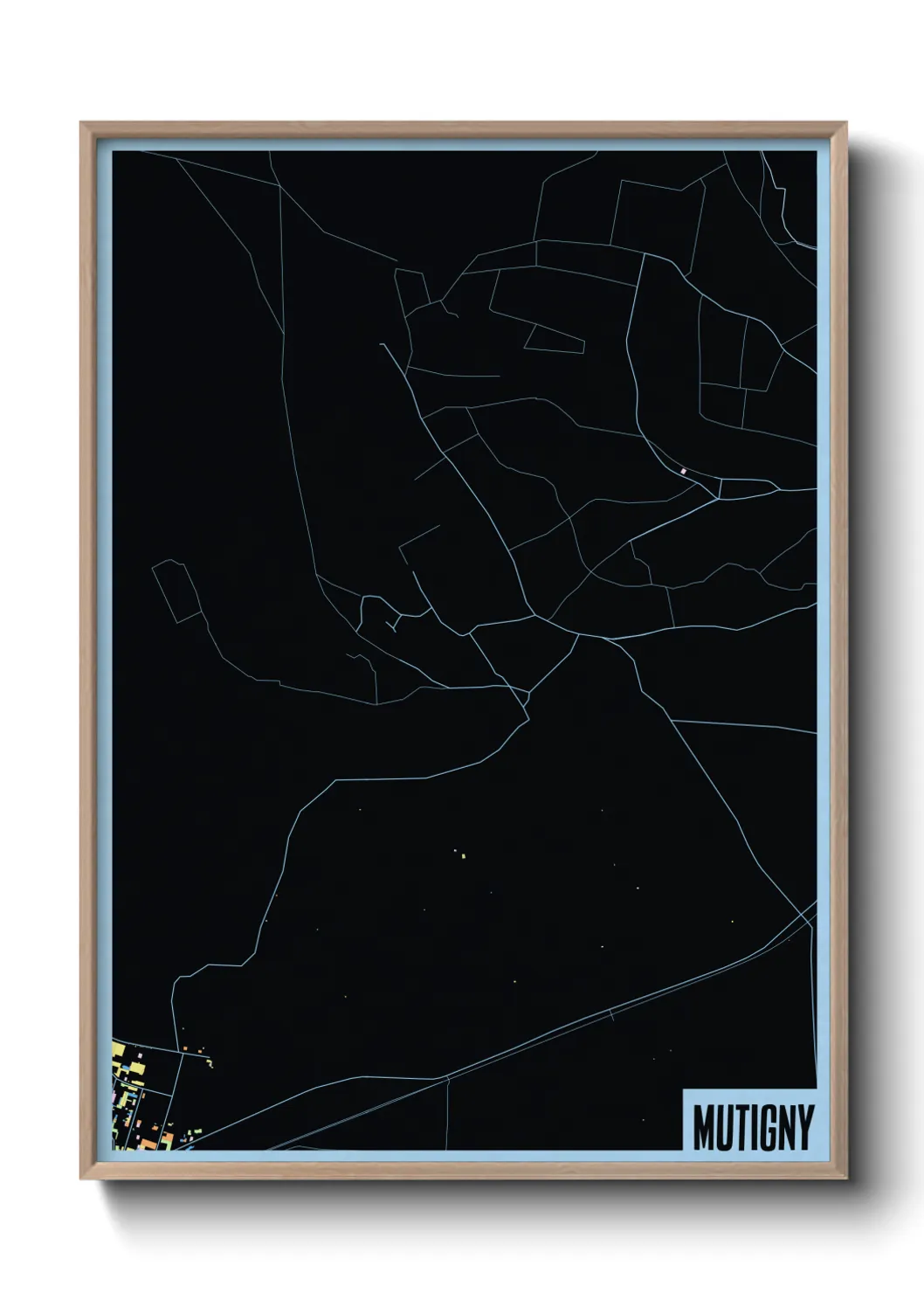 Une affiche de carte sur Mutigny