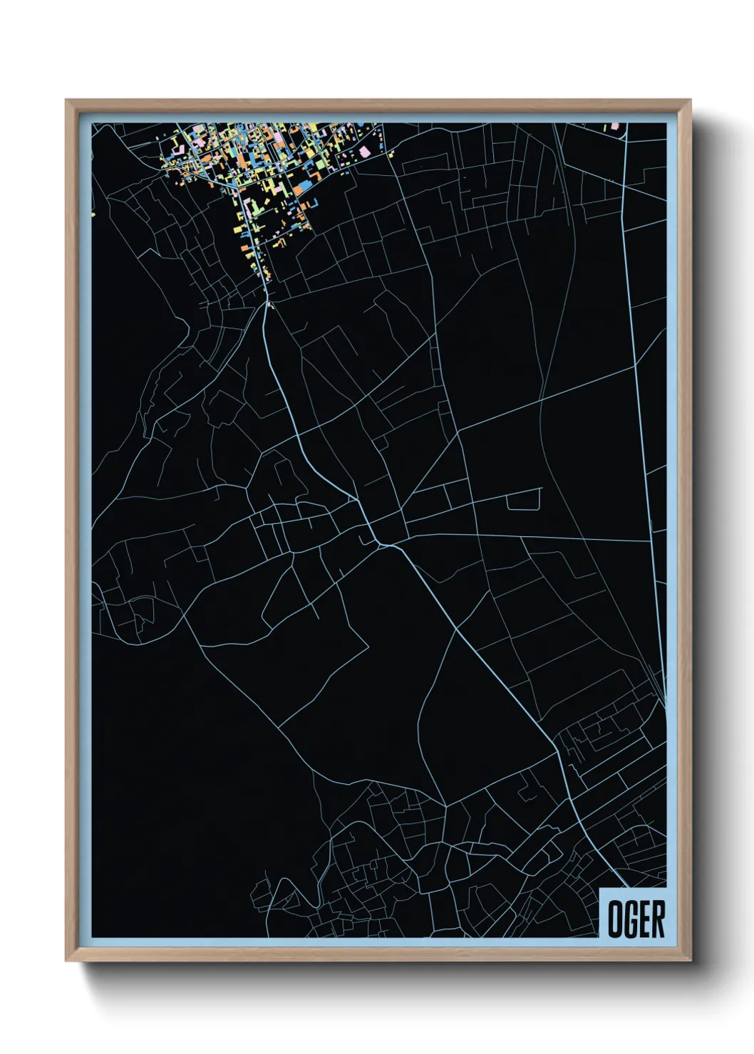 Une affiche de carte sur Oger