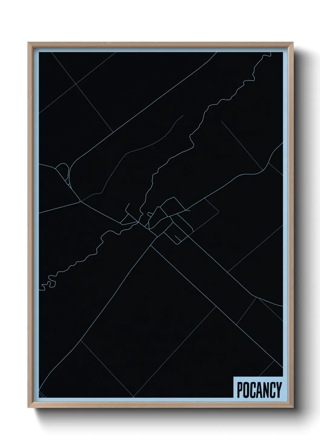 Une affiche de carte sur Pocancy