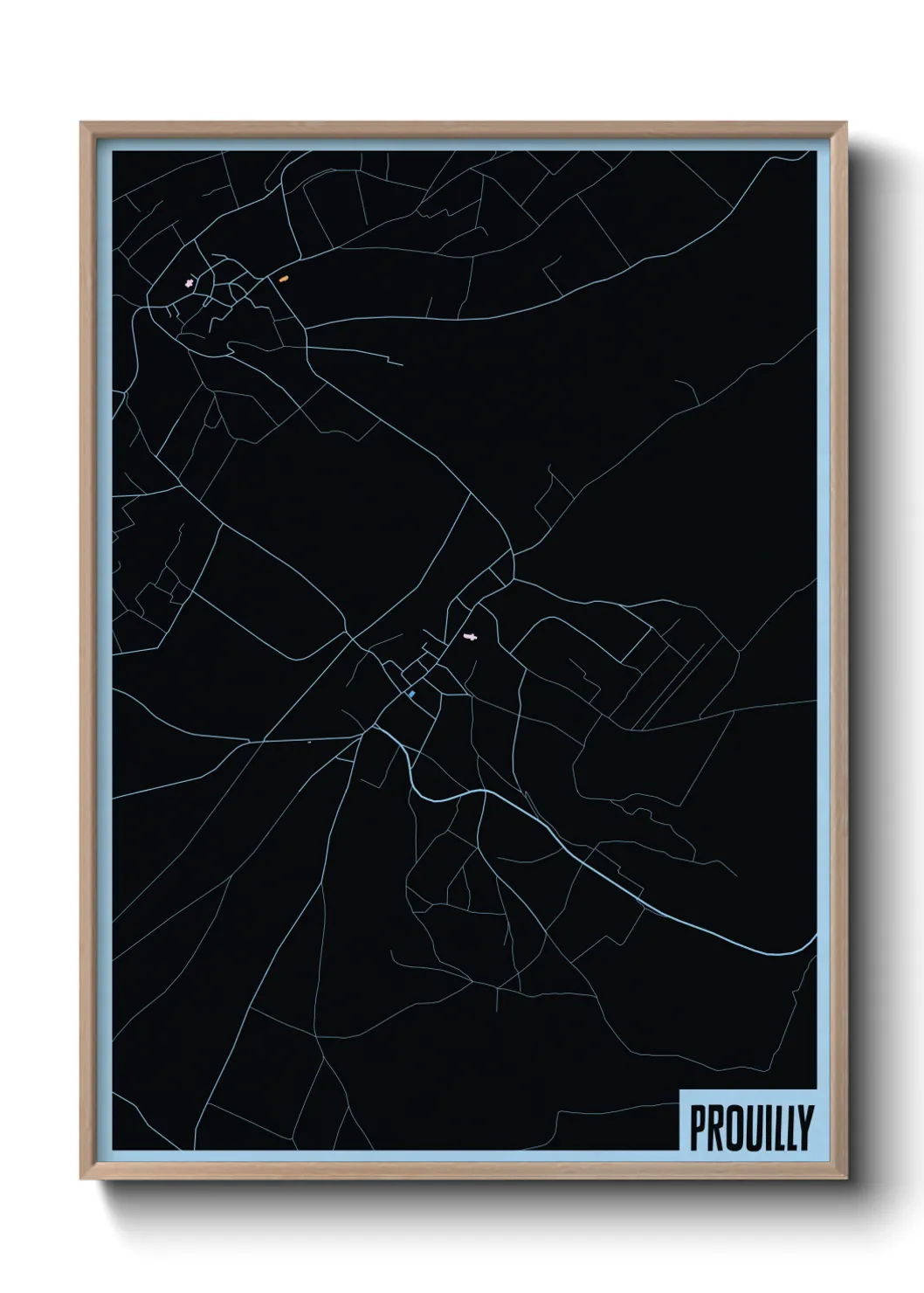 Une affiche de carte sur Prouilly