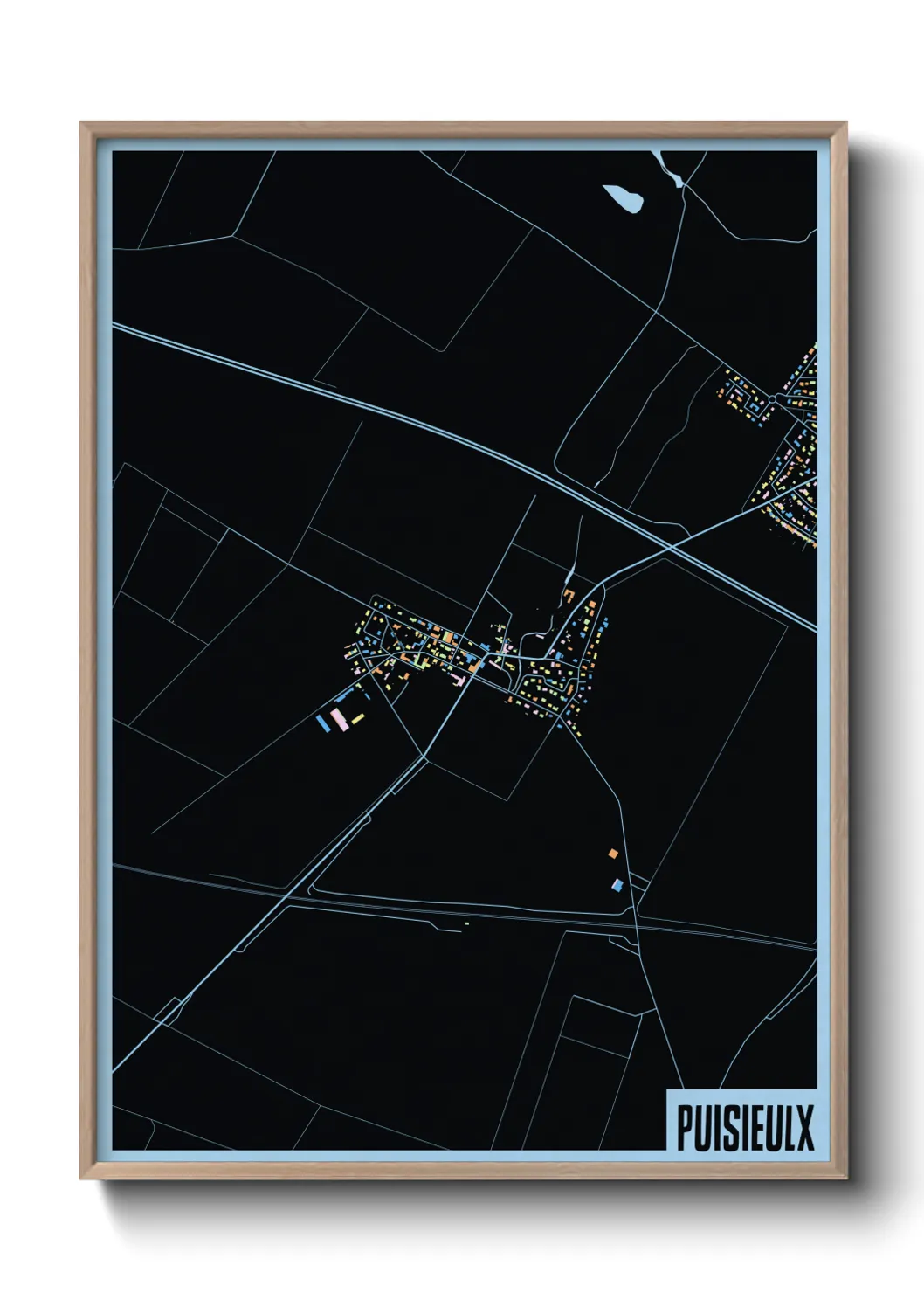 Une affiche de carte sur Puisieulx