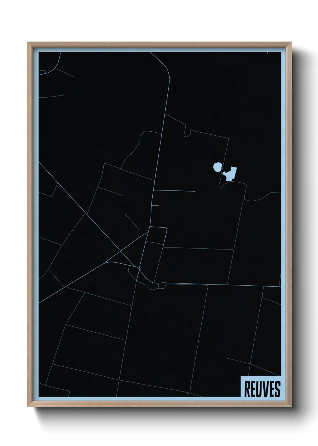 Une affiche de carte sur Reuves