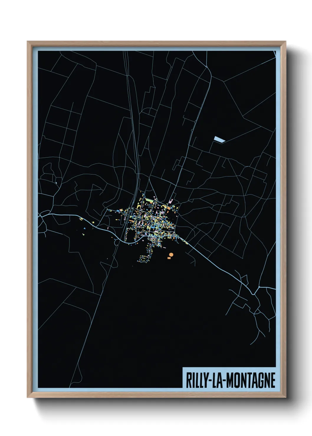 Une affiche de carte sur Rilly-la-Montagne