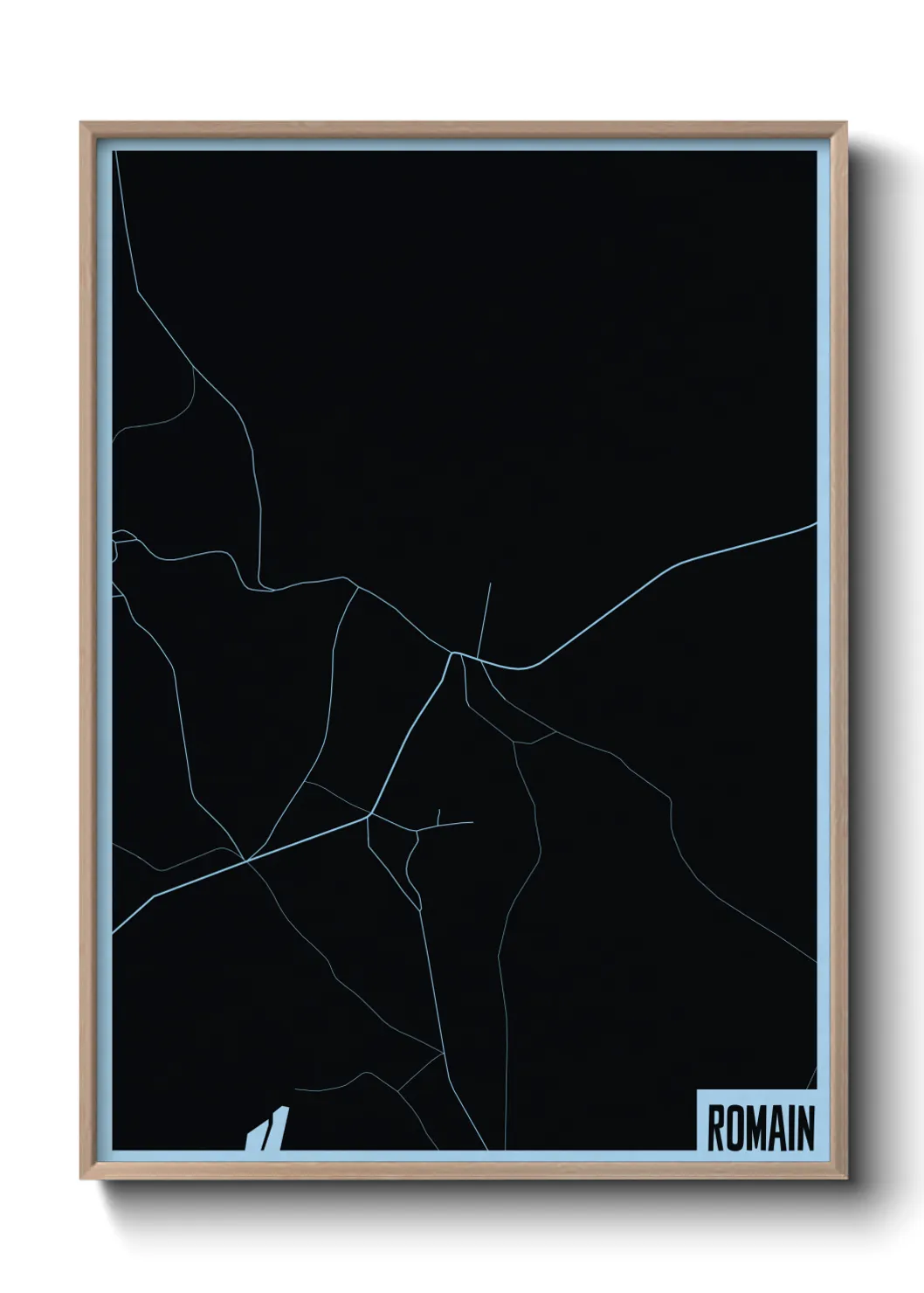 Une affiche de carte sur Romain