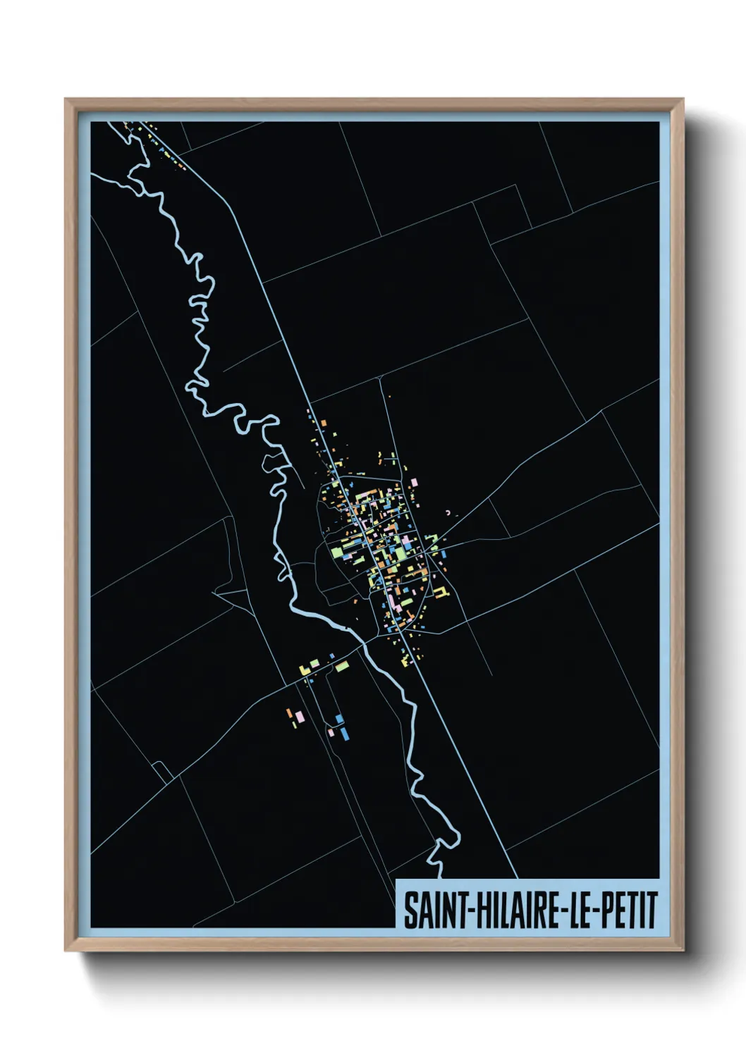 Une affiche de carte sur Saint-Hilaire-le-Petit