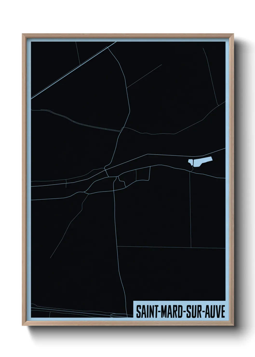 Une affiche de carte sur Saint-Mard-sur-Auve