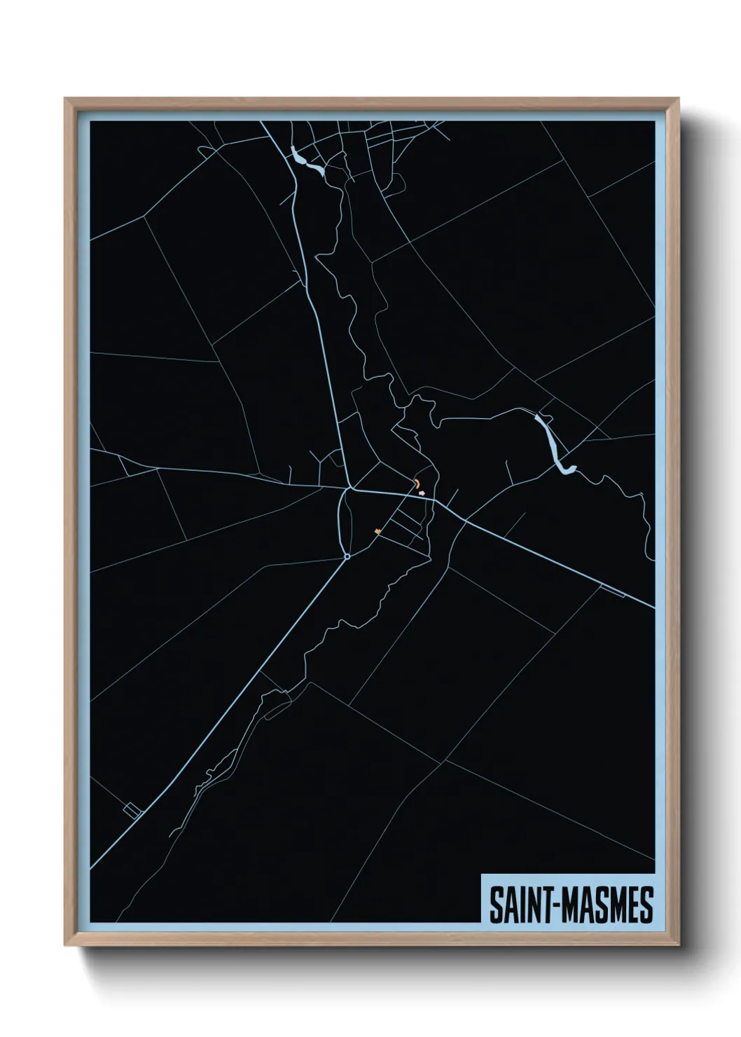 Une affiche de carte sur Saint-Masmes