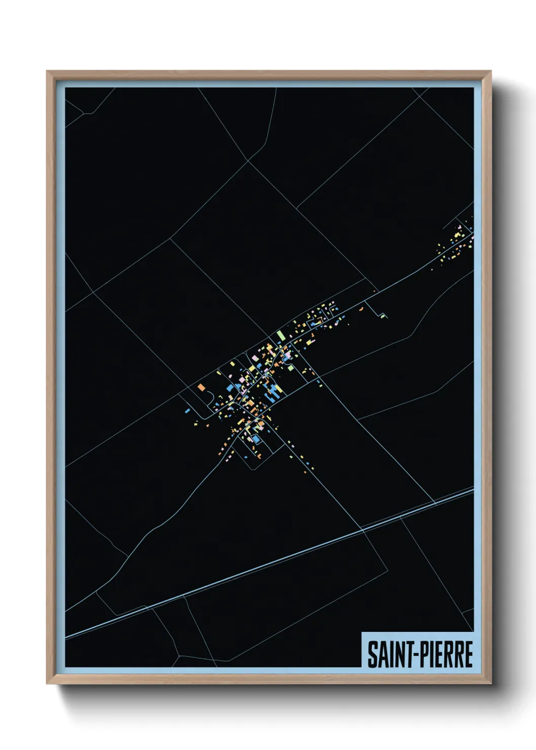 Une affiche de carte sur Saint-Pierre