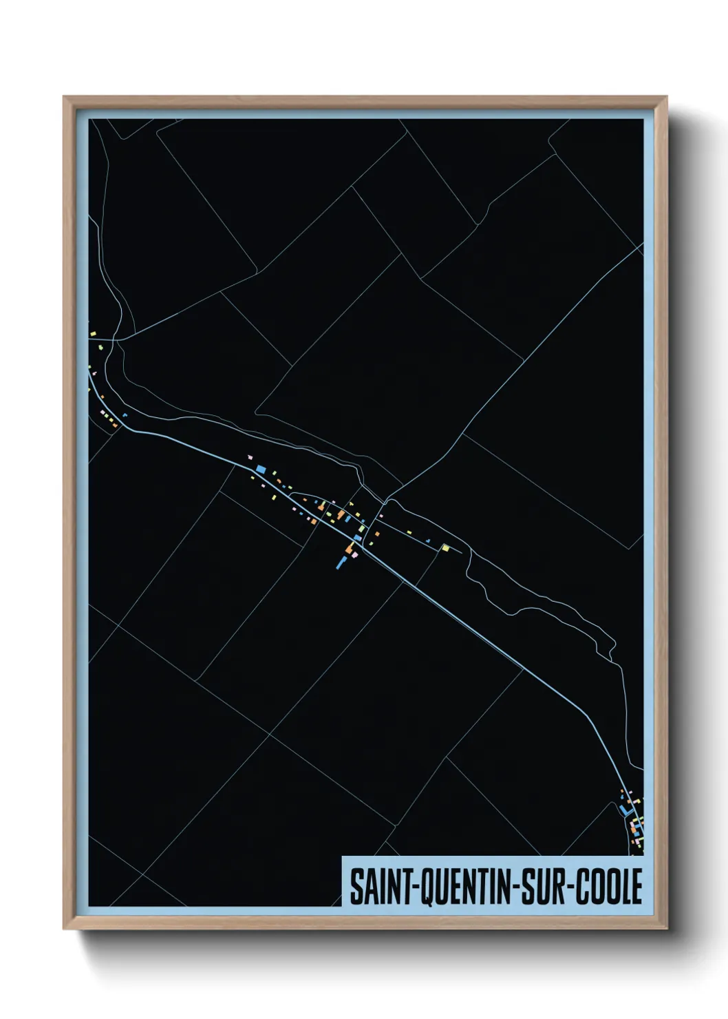 Une affiche de carte sur Saint-Quentin-sur-Coole