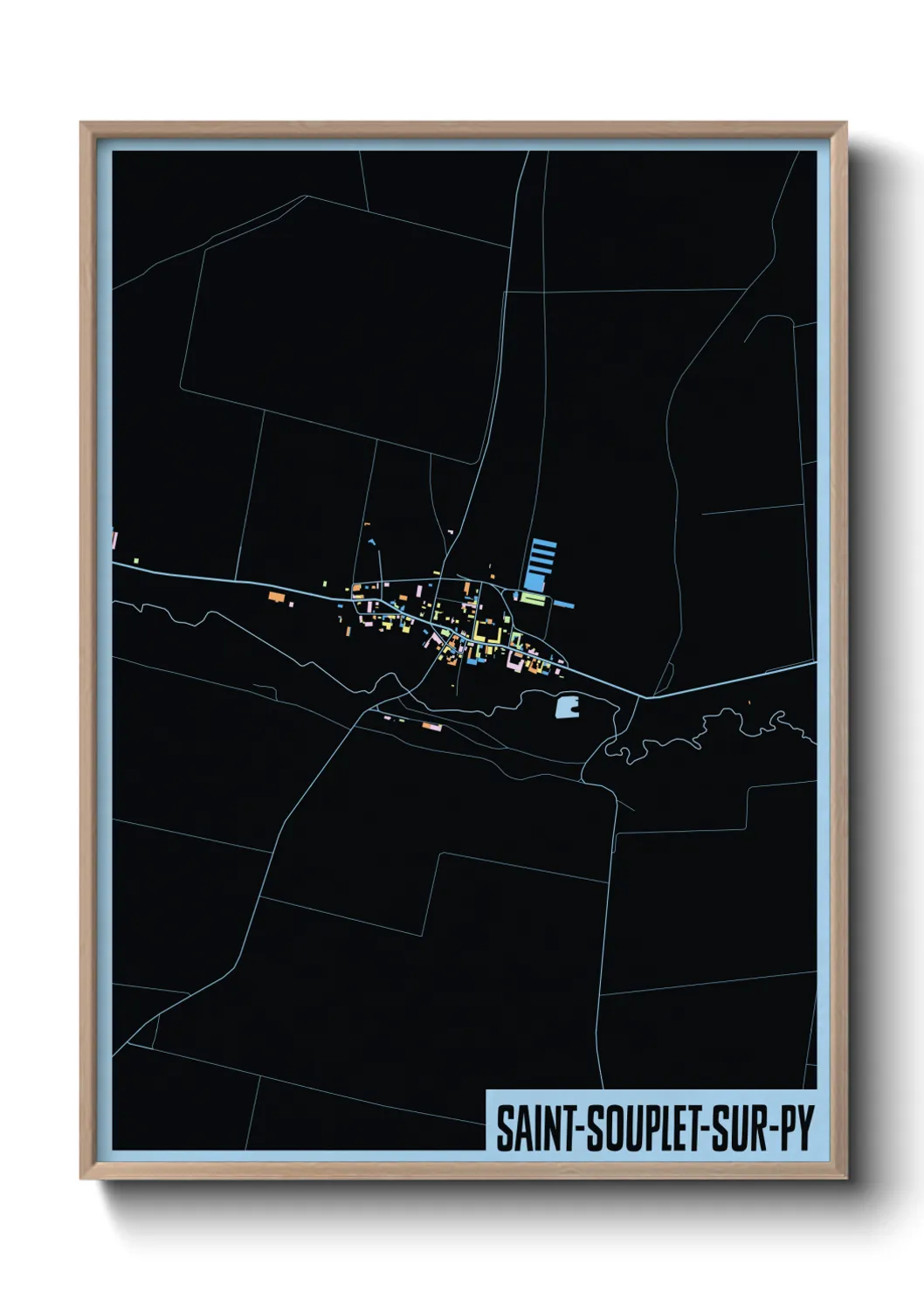 Une affiche de carte sur Saint-Souplet-sur-Py