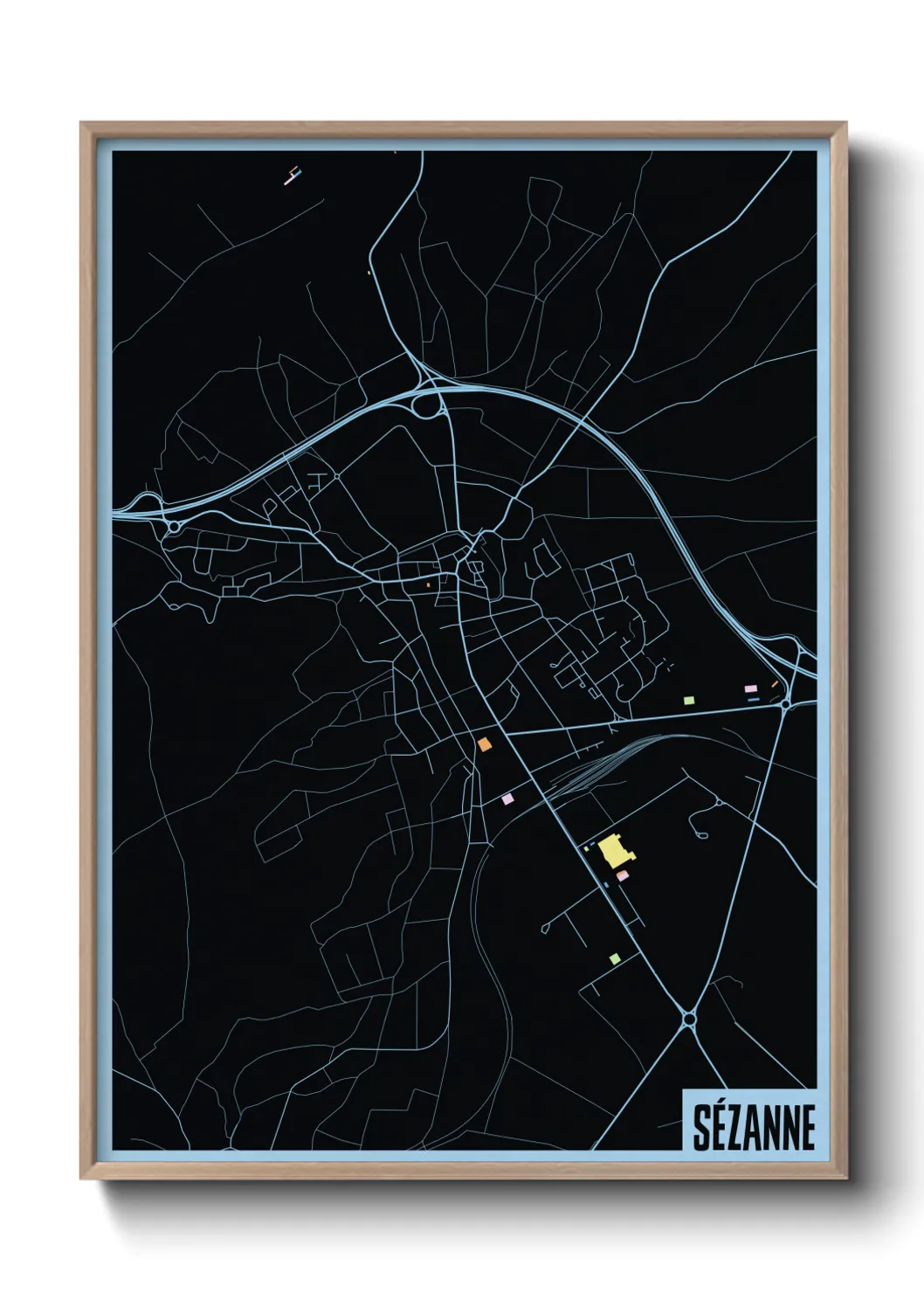 Une affiche de carte sur Sézanne