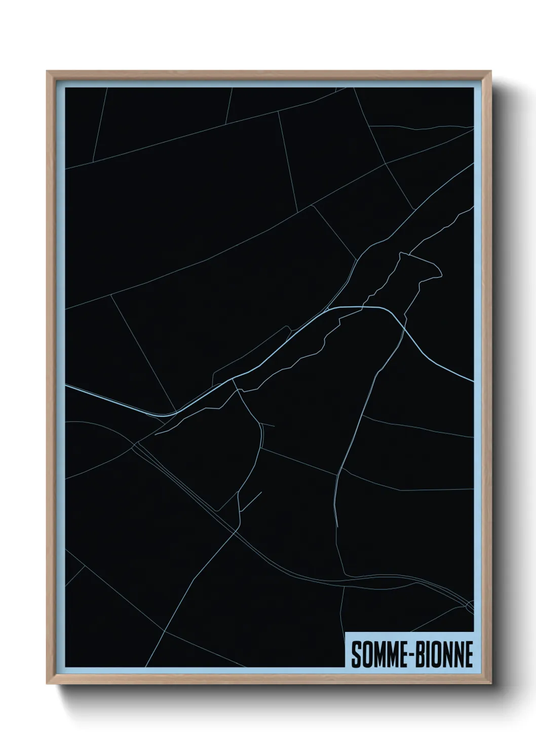 Une affiche de carte sur Somme-Bionne