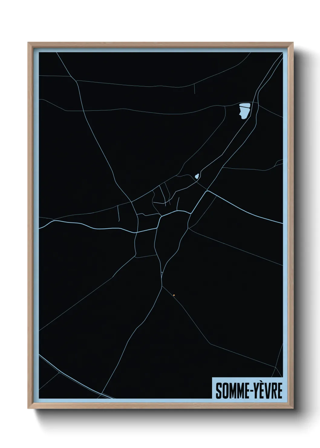 Une affiche de carte sur Somme-Yèvre