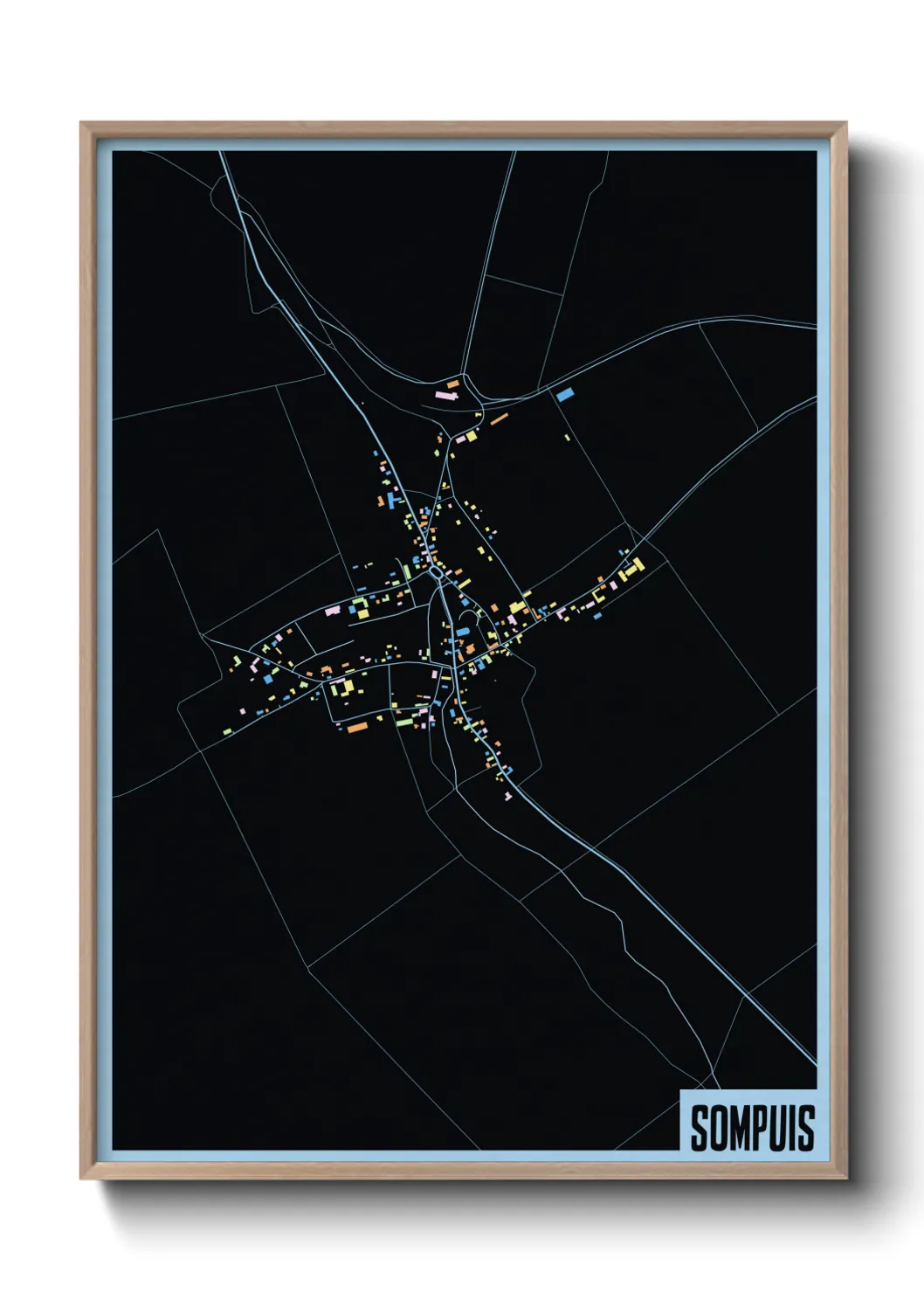 Une affiche de carte sur Sompuis