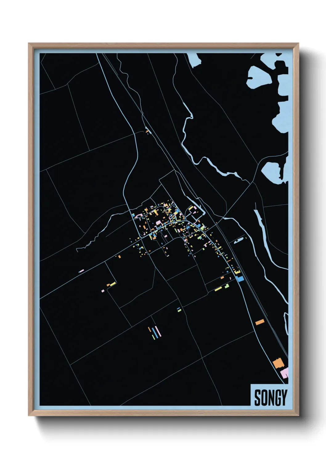 Une affiche de carte sur Songy