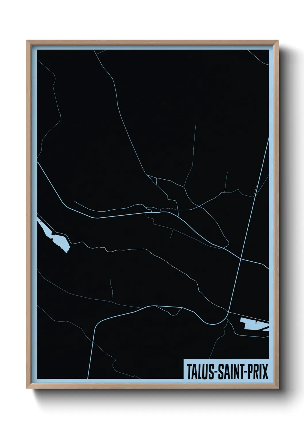 Une affiche de carte sur Talus-Saint-Prix