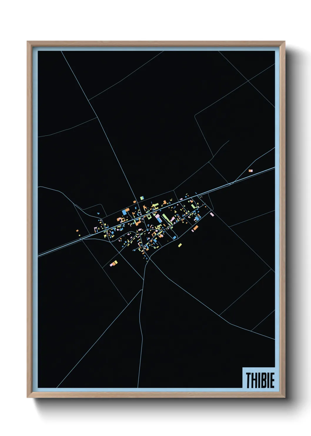 Une affiche de carte sur Thibie