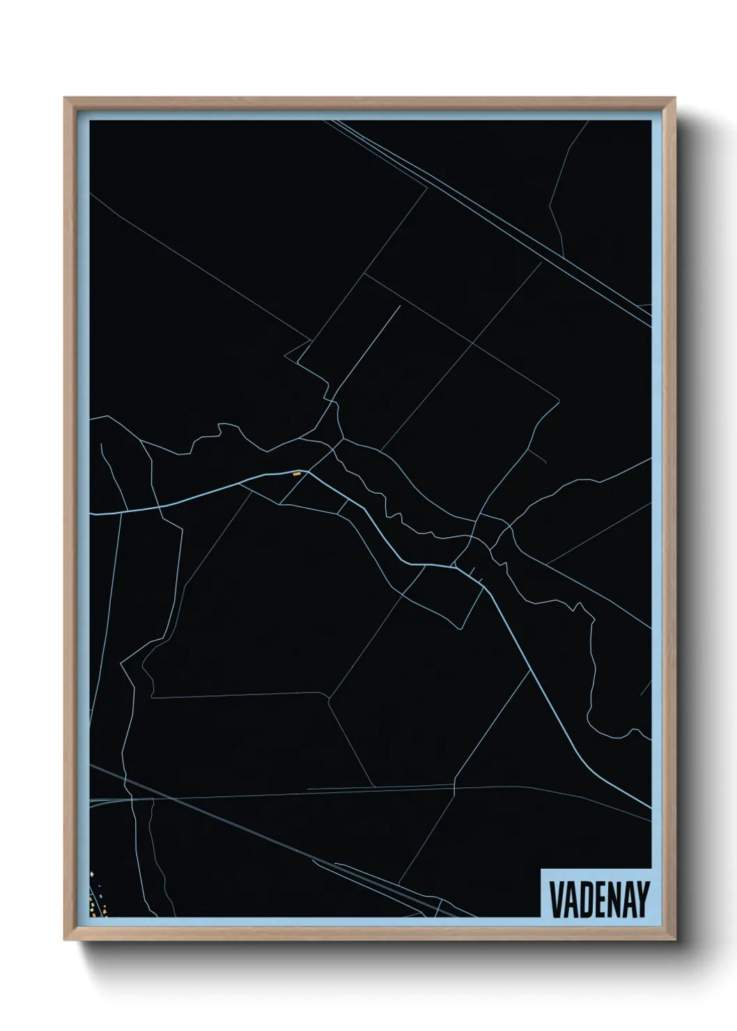 Une affiche de carte sur Vadenay