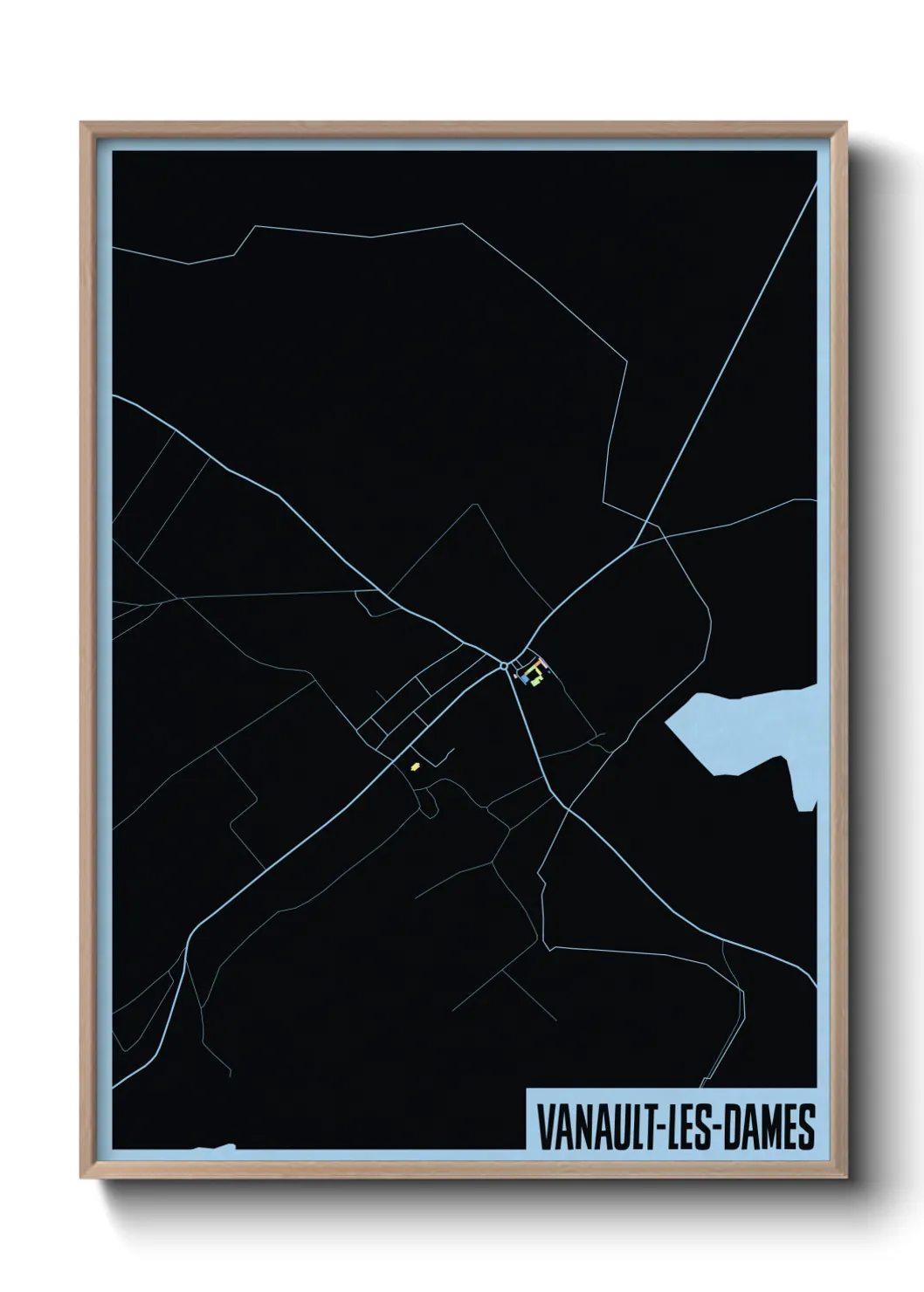 Une affiche de carte sur Vanault-les-Dames