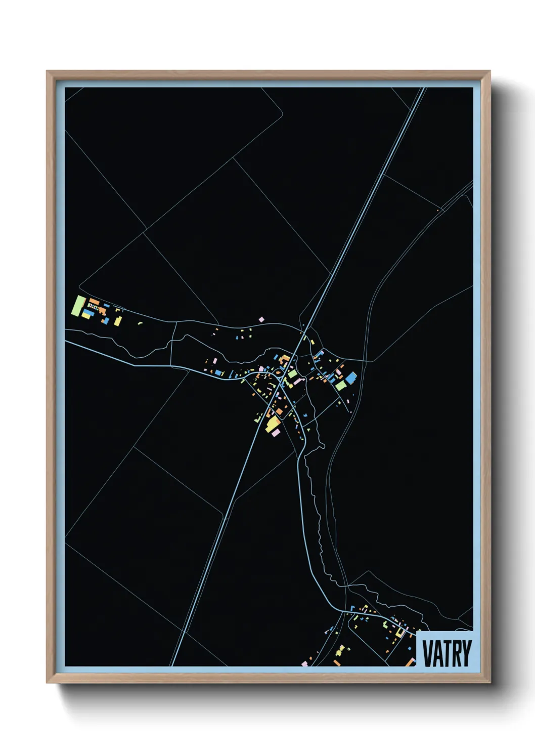 Une affiche de carte sur Vatry