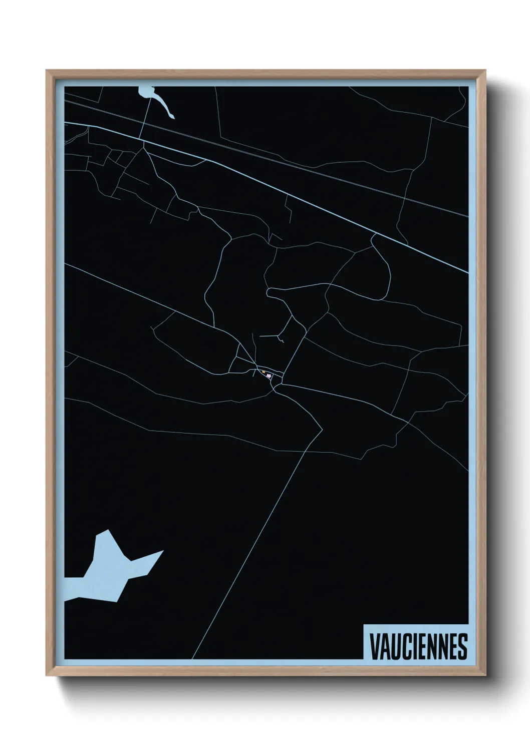 Une affiche de carte sur Vauciennes