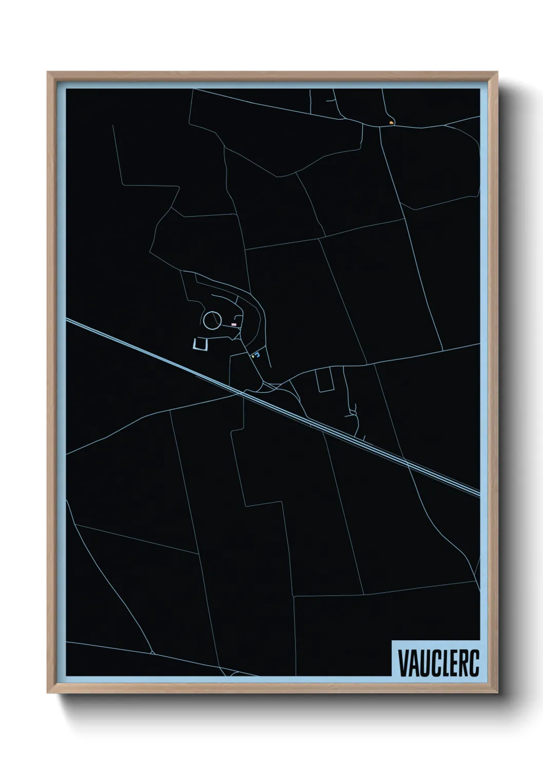 Une affiche de carte sur Vauclerc