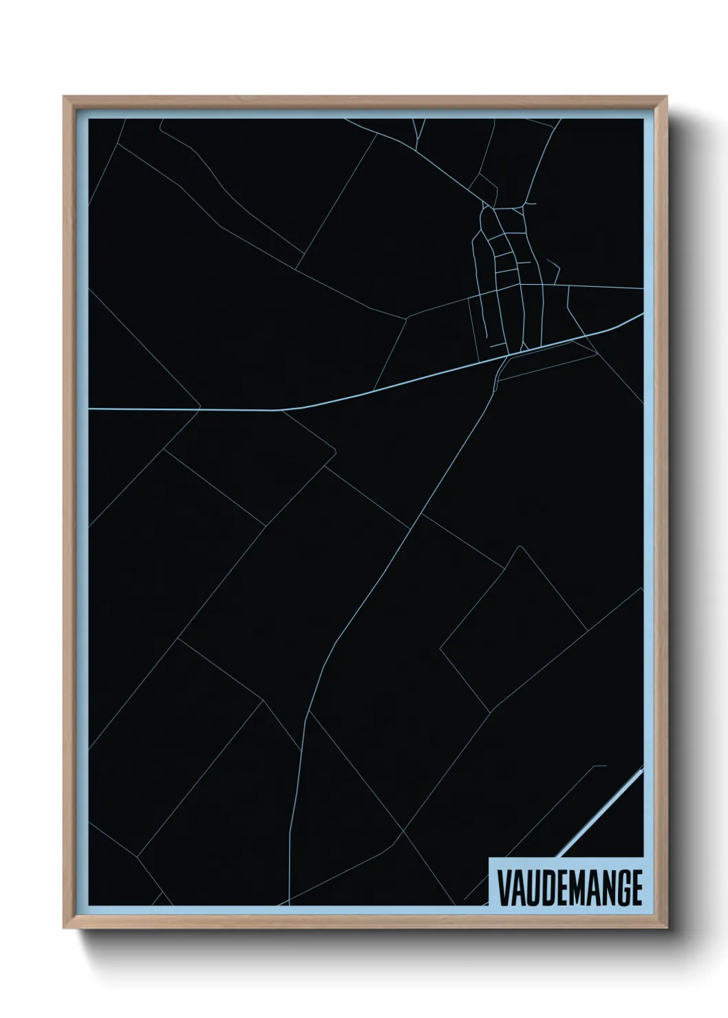 Une affiche de carte sur Vaudemange