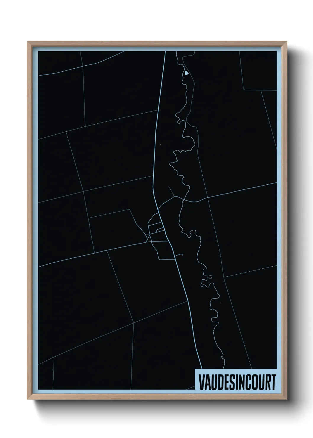 Une affiche de carte sur Vaudesincourt