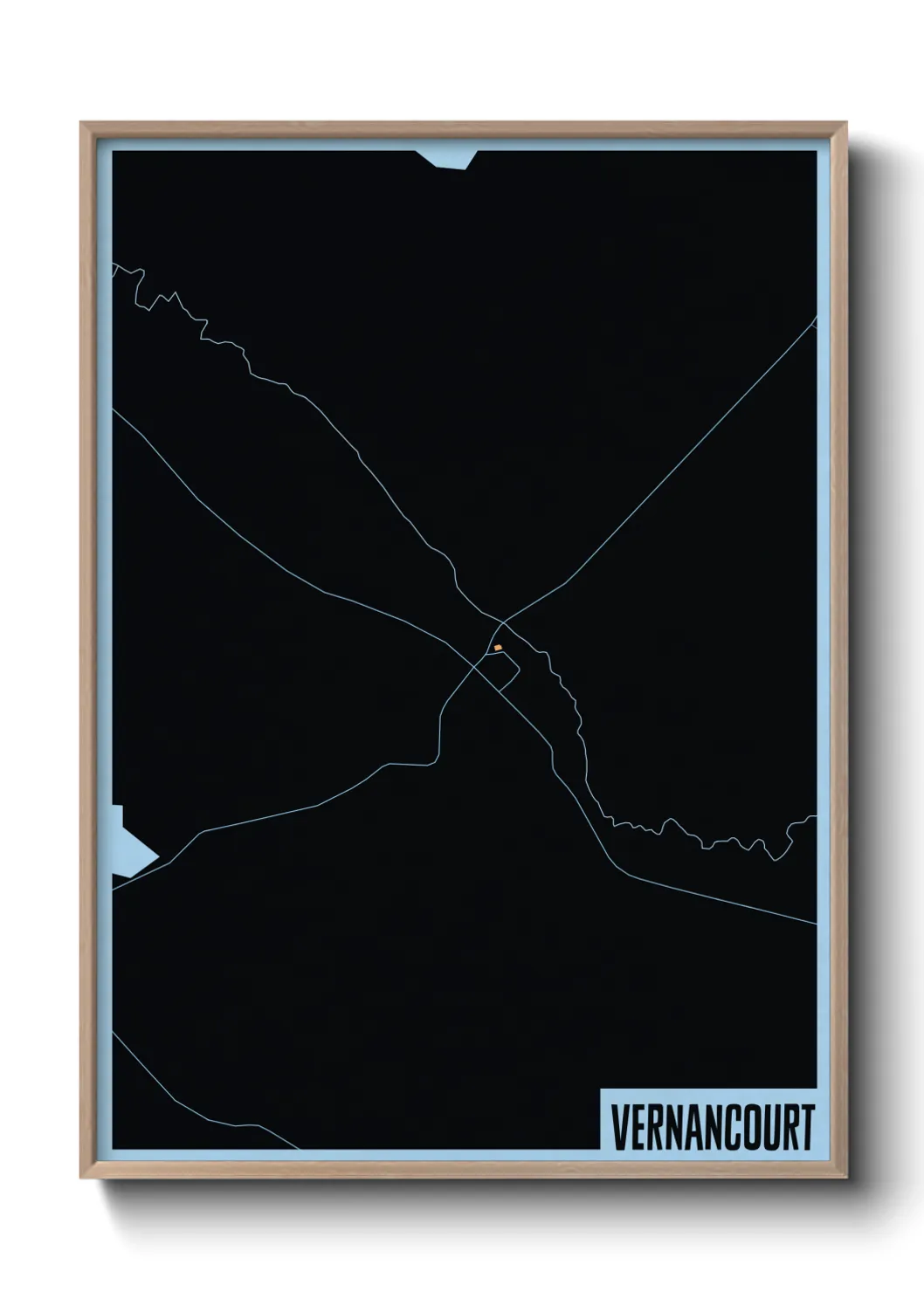 Une affiche de carte sur Vernancourt