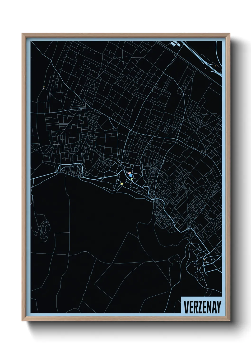 Une affiche de carte sur Verzenay