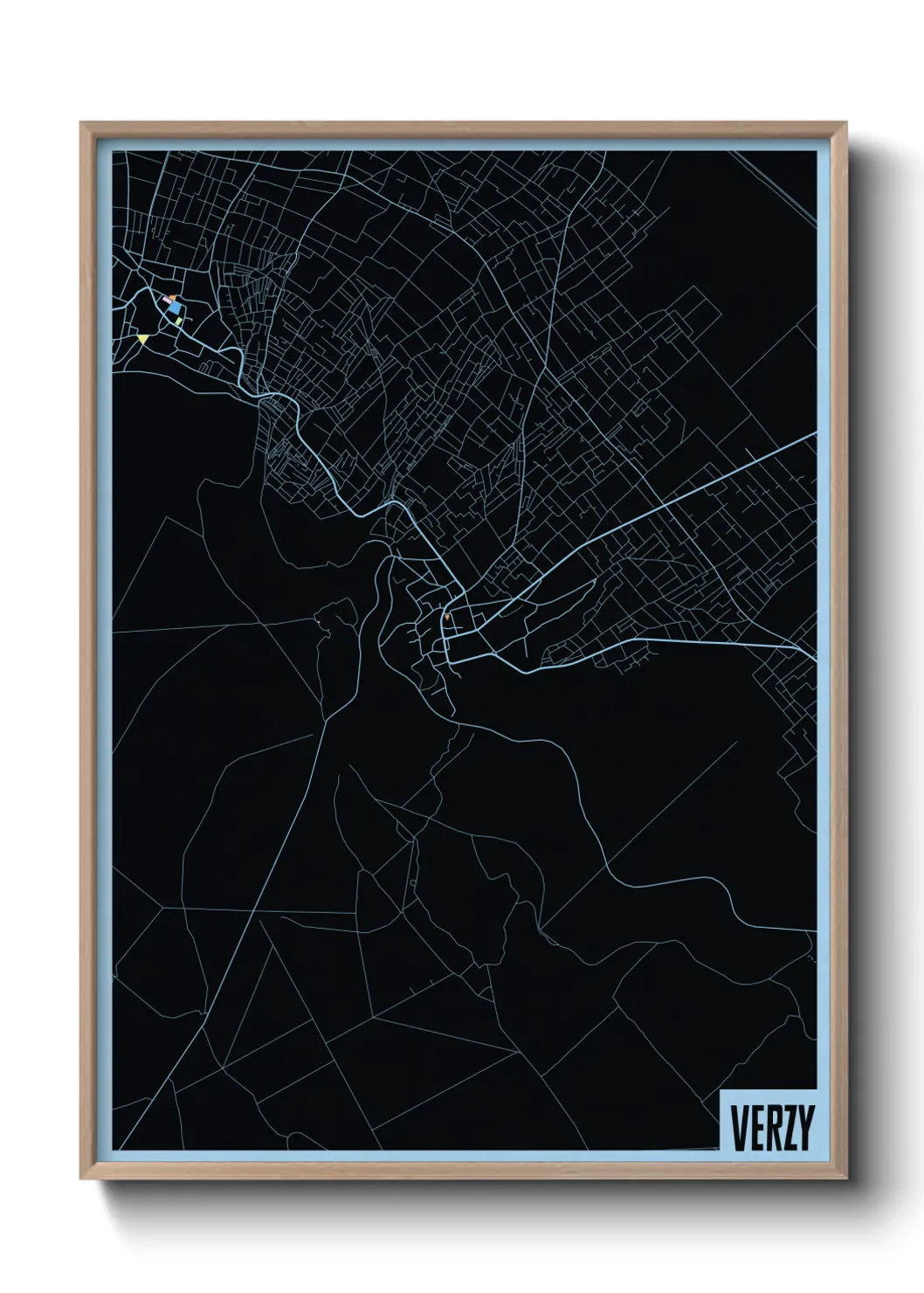 Une affiche de carte sur Verzy