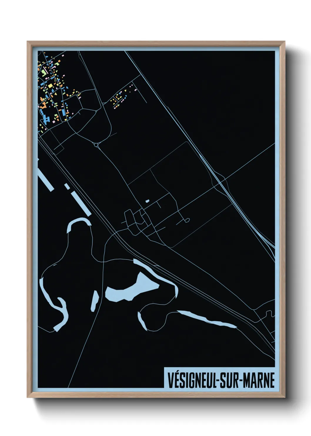 Une affiche de carte sur Vésigneul-sur-Marne