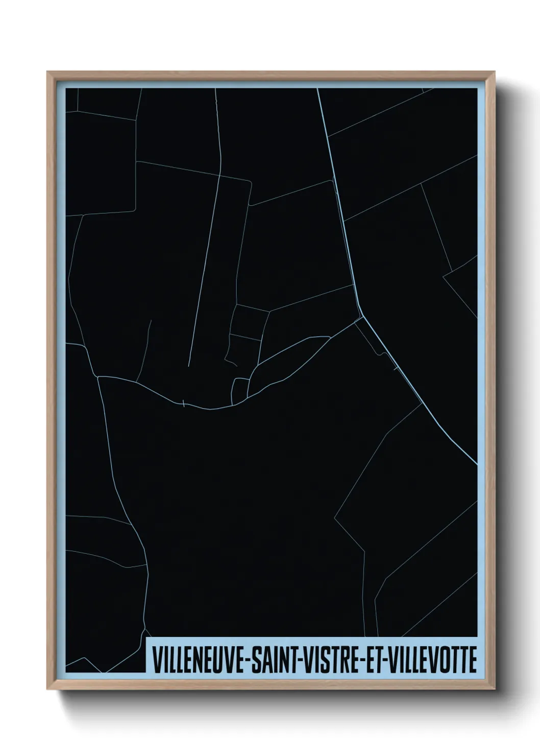 Une affiche de carte sur Villeneuve-Saint-Vistre-et-Villevotte