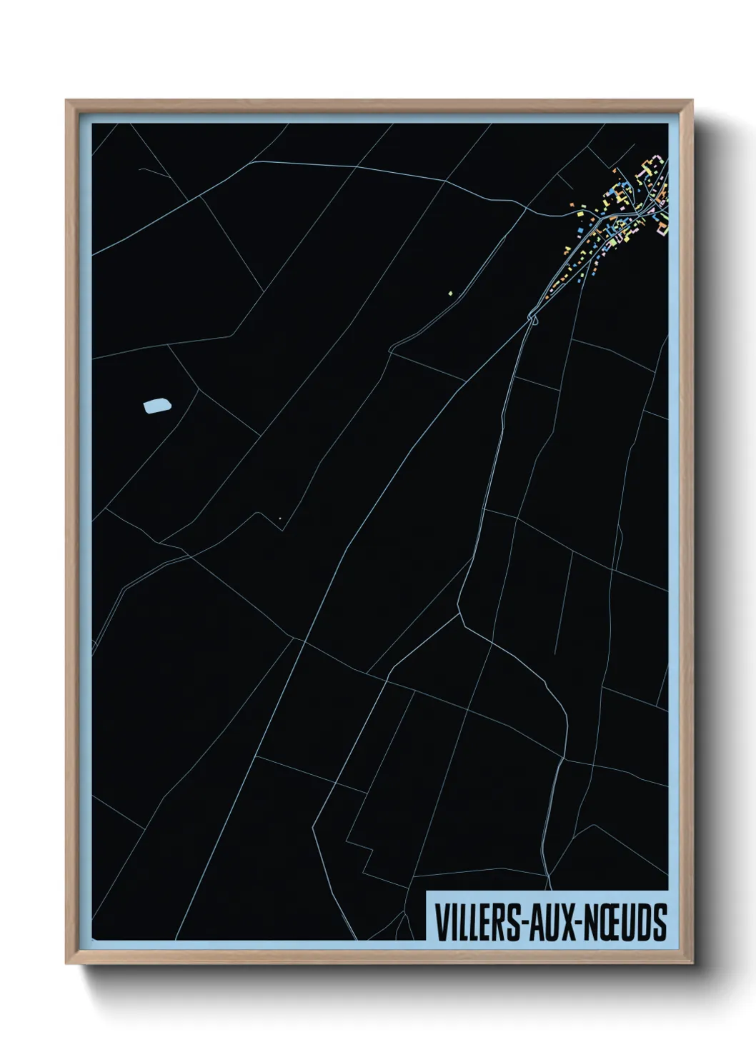 Une affiche de carte sur Villers-aux-Nœuds