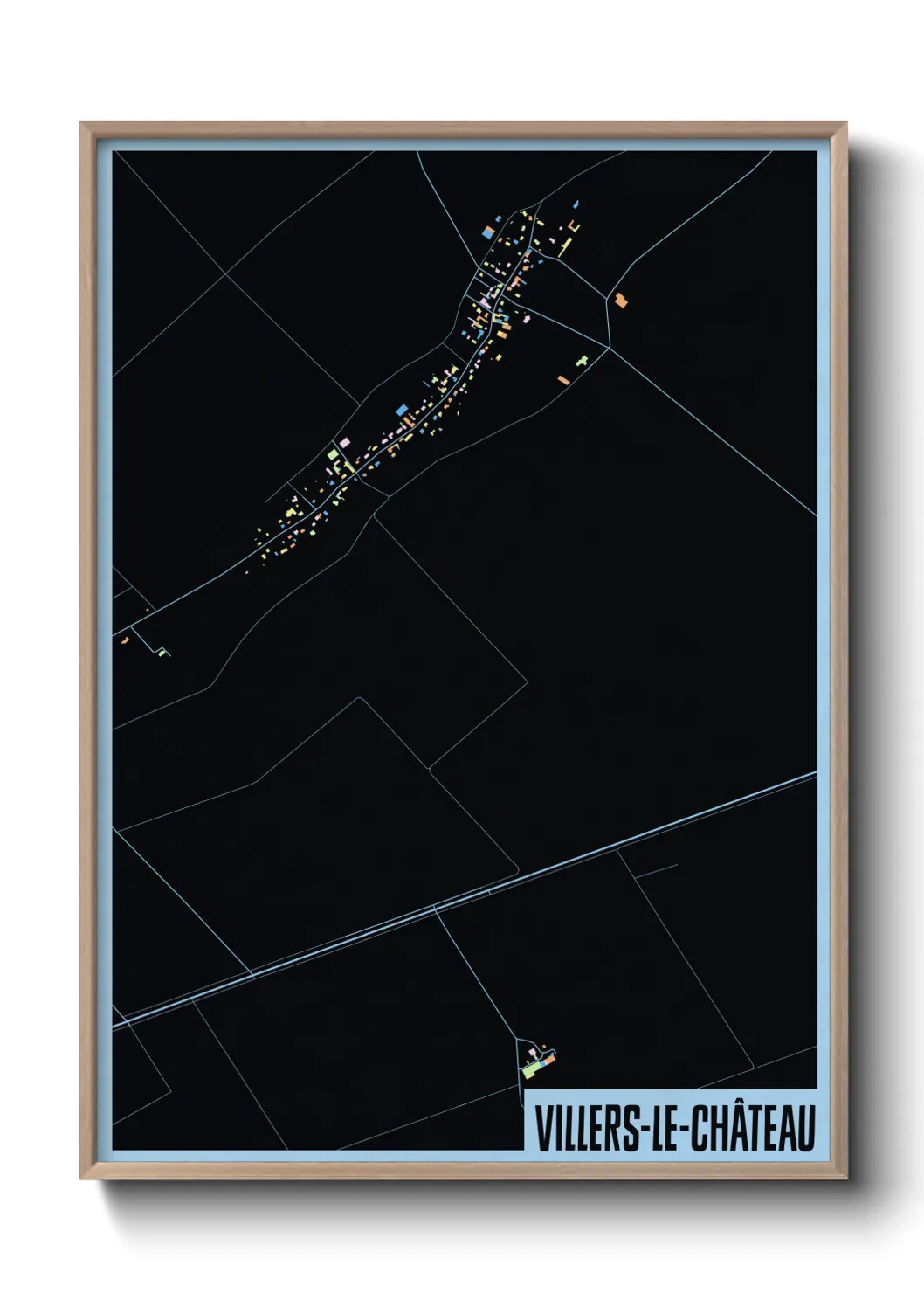 Une affiche de carte sur Villers-le-Château