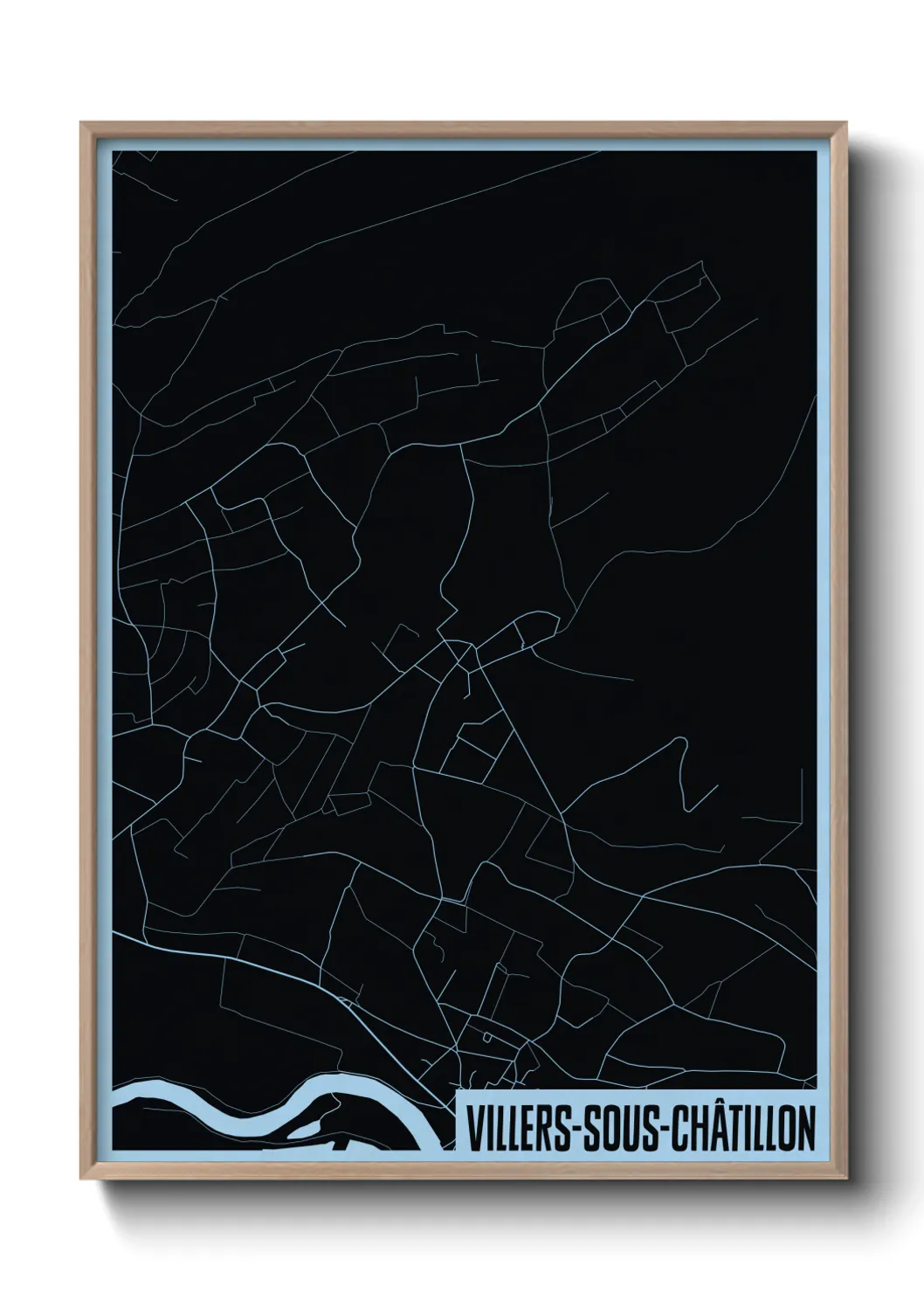 Une affiche de carte sur Villers-sous-Châtillon