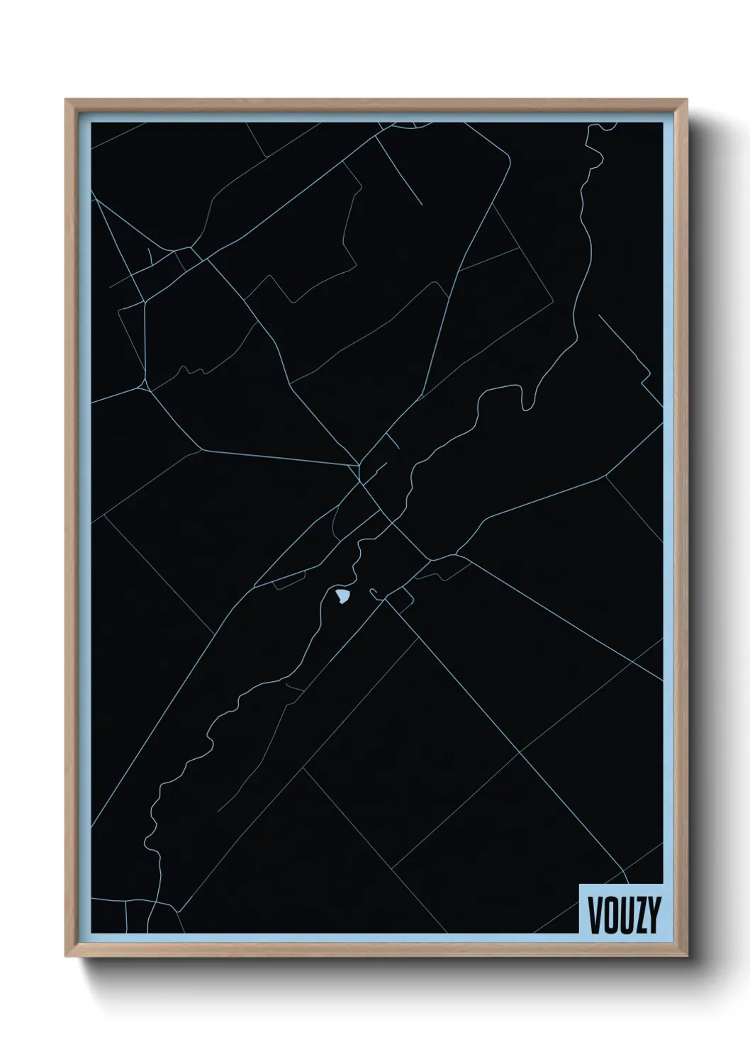 Une affiche de carte sur Vouzy