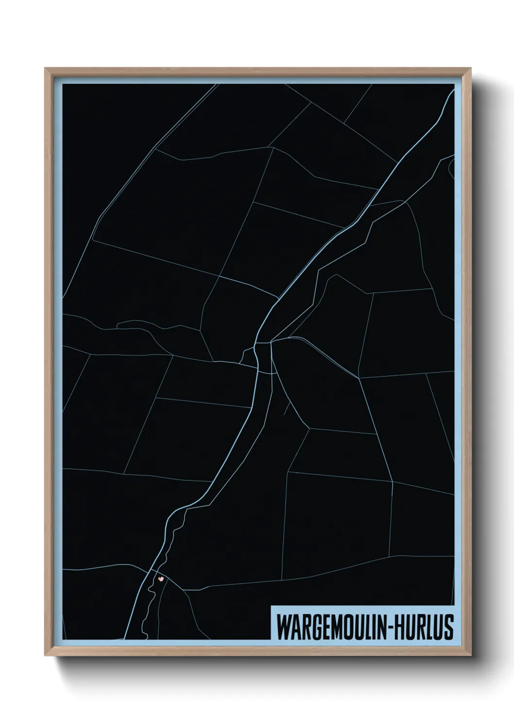 Une affiche de carte sur Wargemoulin-Hurlus