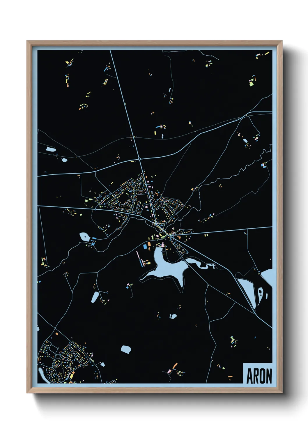 Une affiche de carte sur Aron